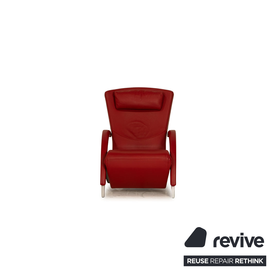 Rolf Benz 3100 Leder Sessel Rot Funktion