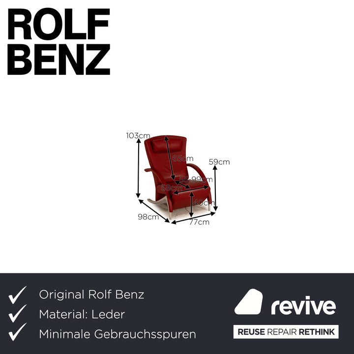 Rolf Benz 3100 Leder Sessel Rot Funktion