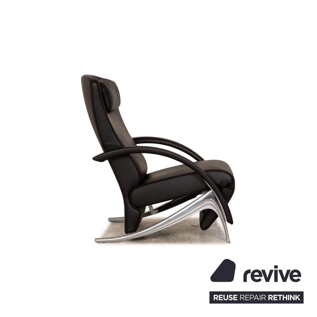Rolf Benz 3100 Leather Armchair Black Function