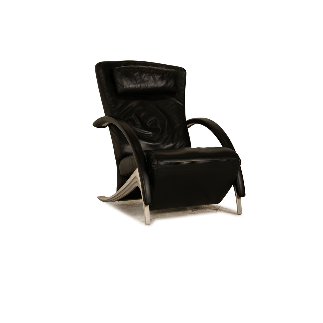 Rolf Benz 3100 Leather Armchair Black Function
