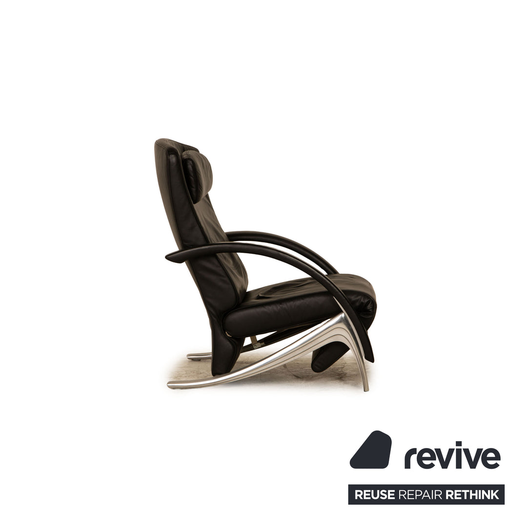 Rolf Benz 3100 Leather Armchair Black Function