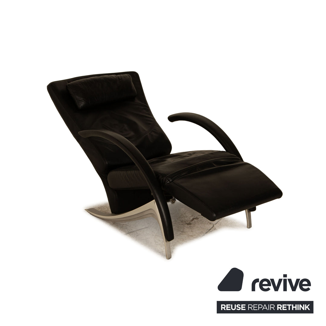 Rolf Benz 3100 Leather Armchair Black Function