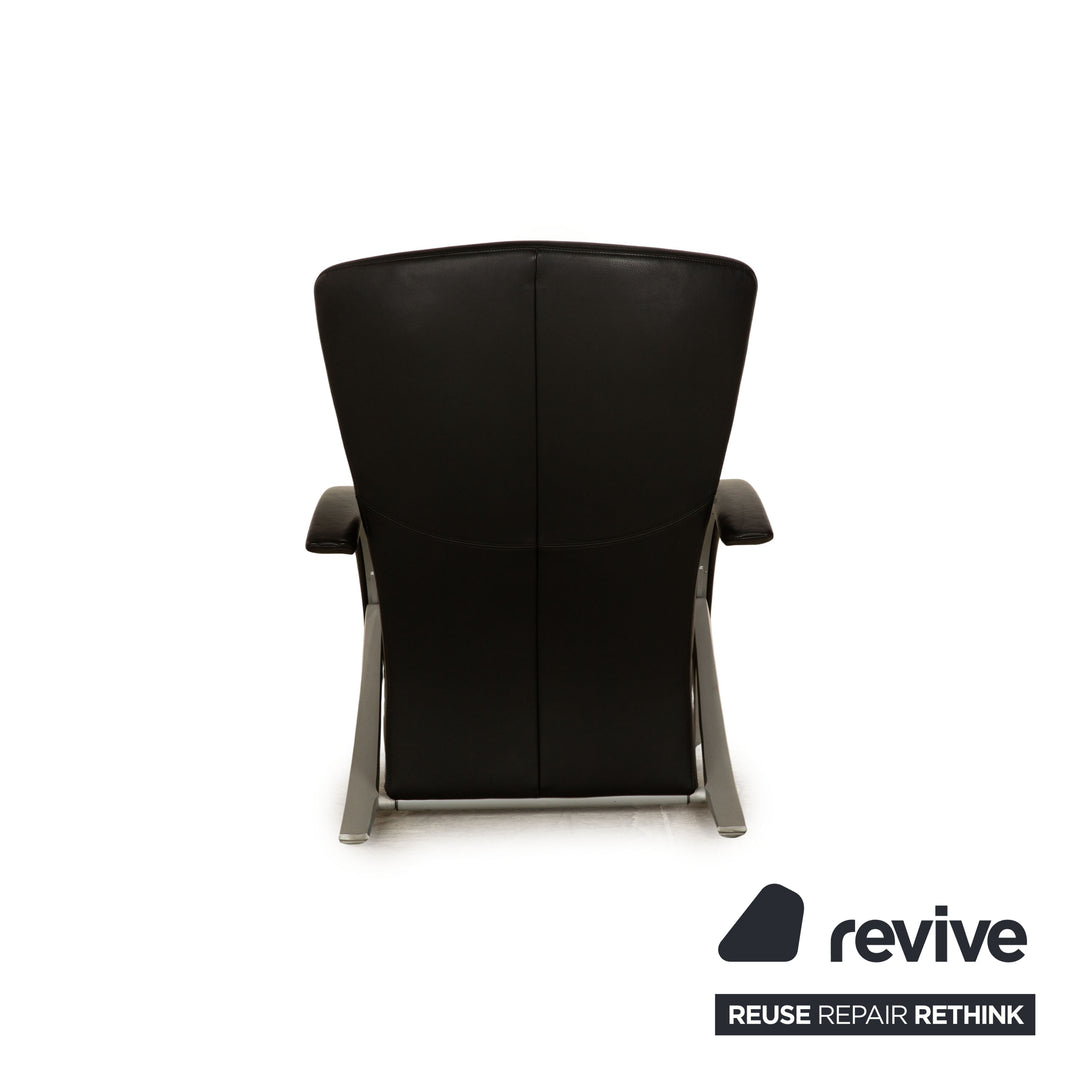 Rolf Benz 3100 Leather Armchair Black manual function
