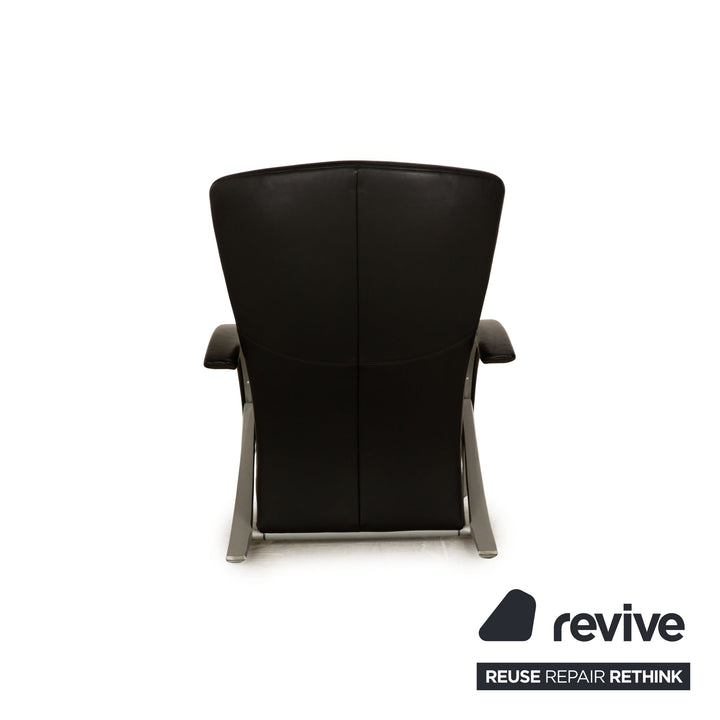 Rolf Benz 3100 Leather Armchair Black manual function