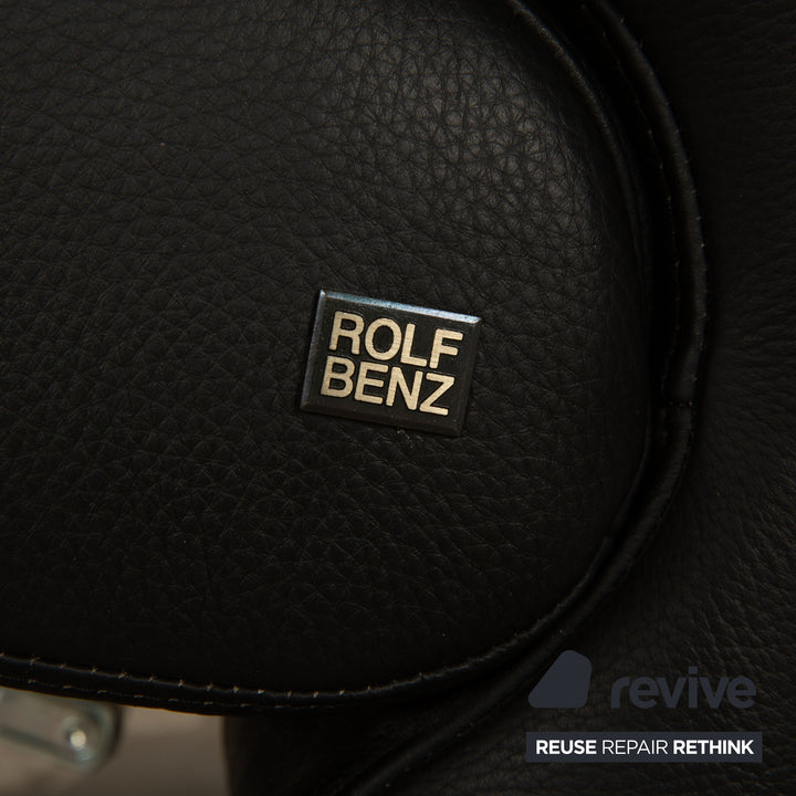 Rolf Benz 3100 Leather Armchair Black manual function