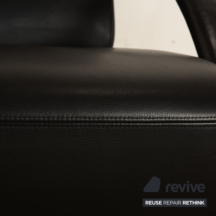 Rolf Benz 3100 Leather Armchair Black manual function