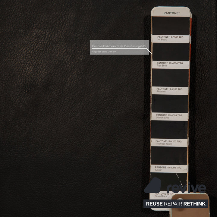 Rolf Benz 318 Linea Leder Dreisitzer Schwarz Sofa Couch