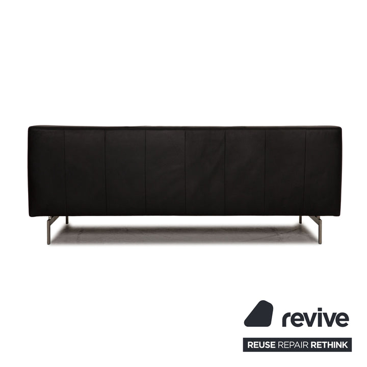 Rolf Benz 318 Linea Leder Dreisitzer Schwarz Sofa Couch
