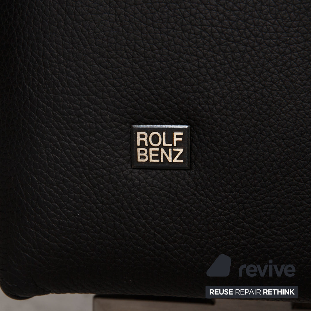 Rolf Benz 318 Linea Leder Dreisitzer Schwarz Sofa Couch