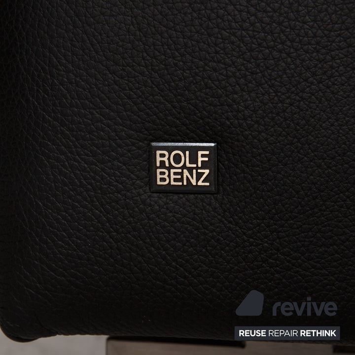 Rolf Benz 318 Linea Leder Dreisitzer Schwarz Sofa Couch