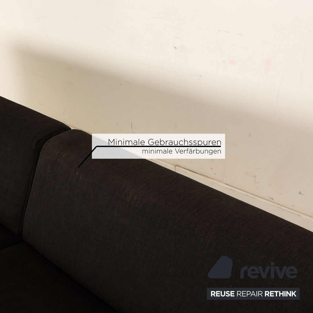 Rolf Benz 318 Linea Stoff Ecksofa Schwarz Recamiere Rechts Sofa Couch