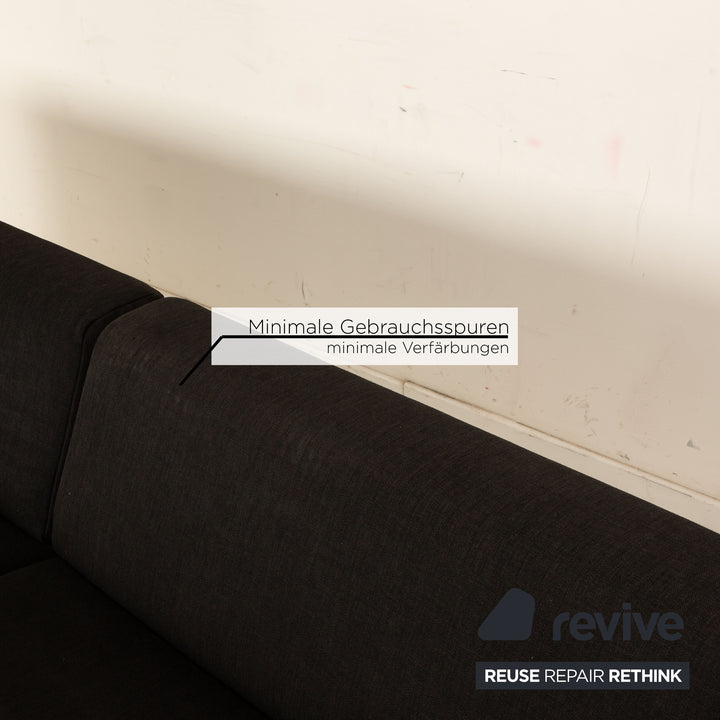 Rolf Benz 318 Linea Stoff Ecksofa Schwarz Recamiere Rechts Sofa Couch