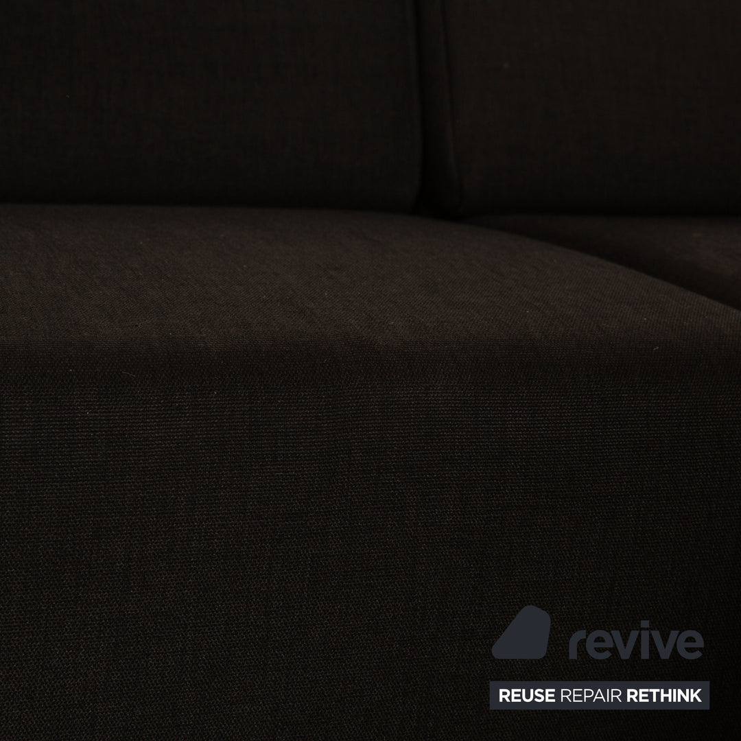 Rolf Benz 318 Linea Stoff Ecksofa Schwarz Recamiere Rechts Sofa Couch