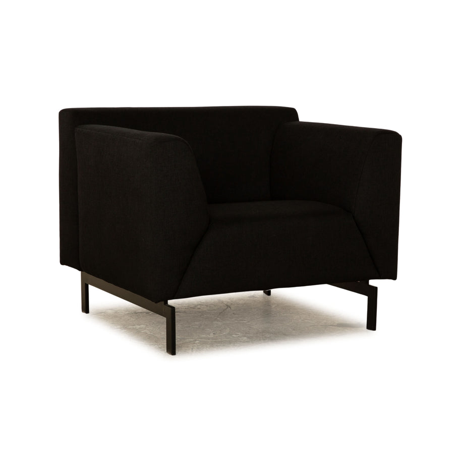 Rolf Benz 318 Linea fabric armchair black