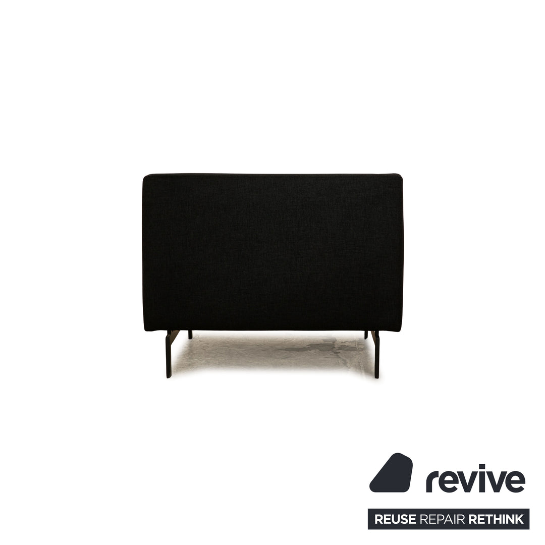 Rolf Benz 318 Linea Stoff Sofa Garnitur Schwarz Ecksofa Zweisitzer 2x Sessel