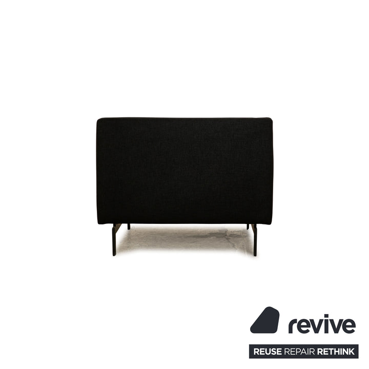 Rolf Benz 318 Linea Stoff Sofa Garnitur Schwarz Ecksofa Zweisitzer 2x Sessel