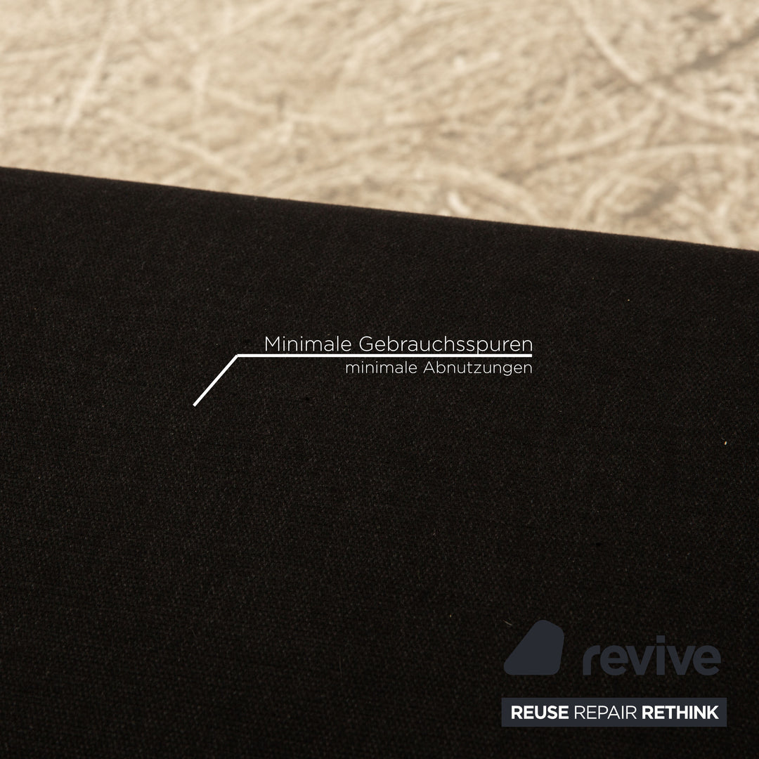 Rolf Benz 318 Linea Stoff Sofa Garnitur Schwarz Ecksofa Zweisitzer 2x Sessel