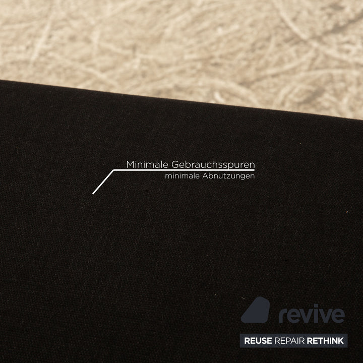 Rolf Benz 318 Linea Stoff Sofa Garnitur Schwarz Ecksofa Zweisitzer 2x Sessel