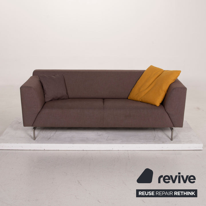 Rolf Benz 318 Linea Stoff Sofa Grau Braun Zweisitzer #15203