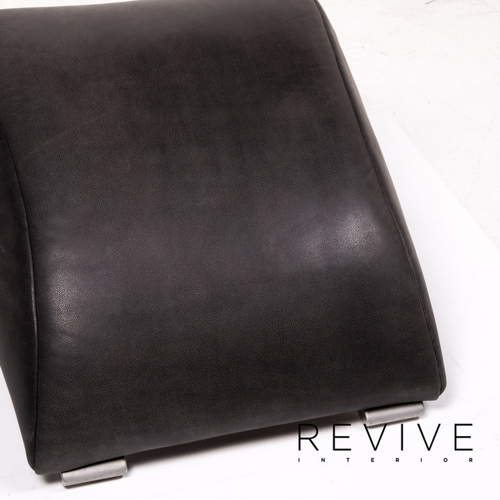 Rolf Benz 322 leather stool anthracite gray #14123
