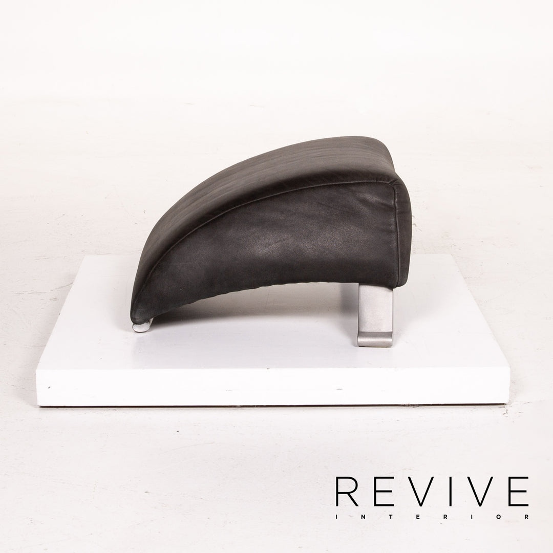 Rolf Benz 322 leather stool anthracite gray #14123