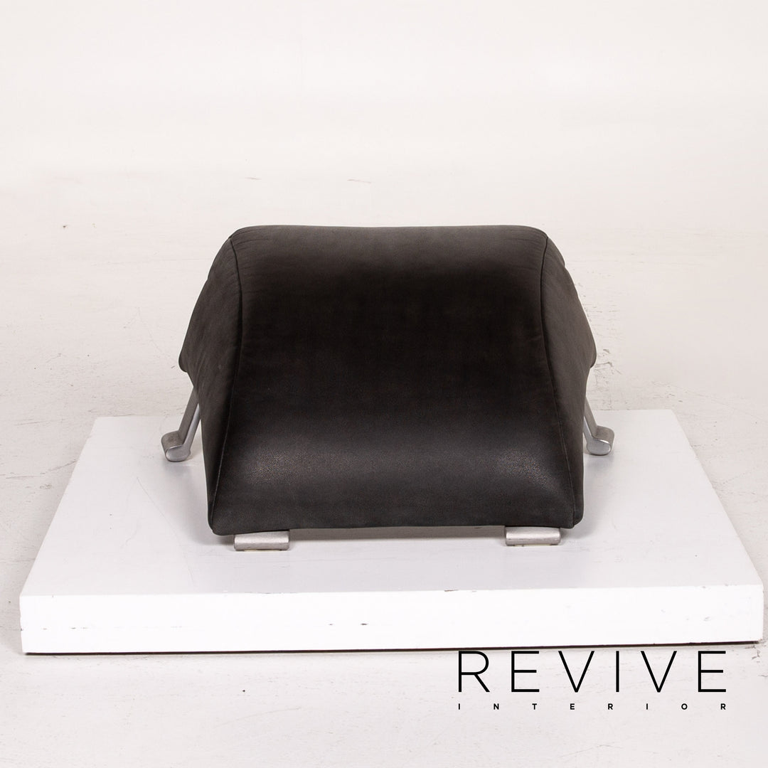 Rolf Benz 322 leather stool anthracite gray #14123