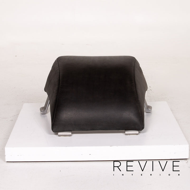 Rolf Benz 322 leather stool anthracite gray #14123