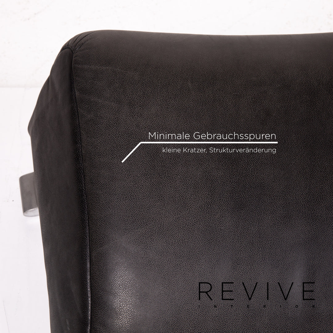 Rolf Benz 322 leather stool anthracite gray #14123