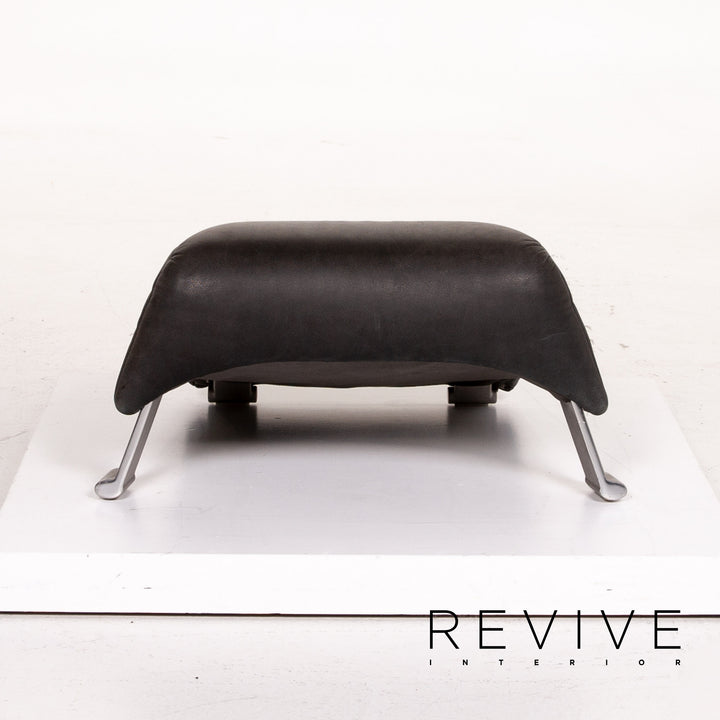 Rolf Benz 322 leather stool anthracite gray #14123