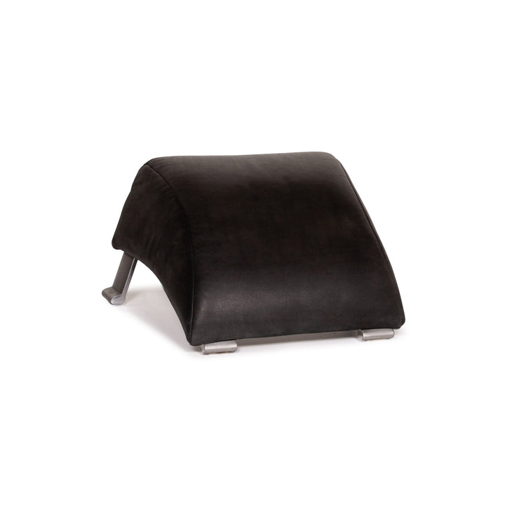 Rolf Benz 322 leather stool anthracite gray #14123