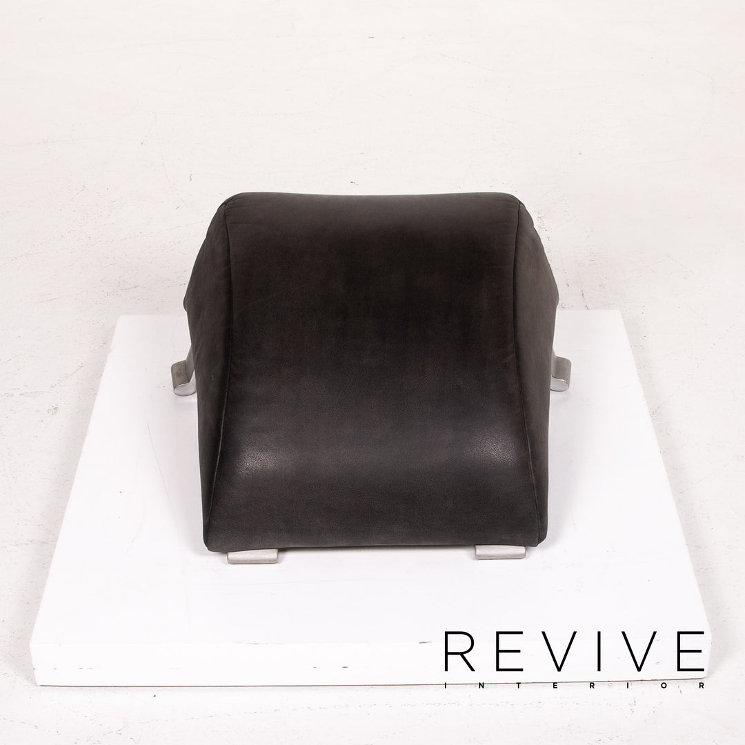 Rolf Benz 322 leather stool anthracite gray #14123