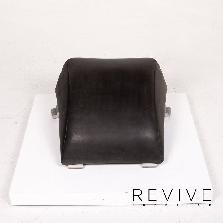 Rolf Benz 322 leather stool anthracite gray #14123
