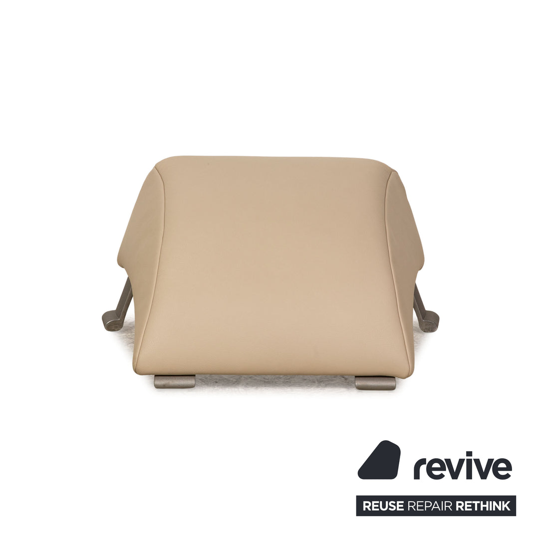 Rolf Benz 322 Leder Hocker Creme