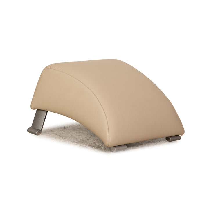Rolf Benz 322 Leder Hocker Creme