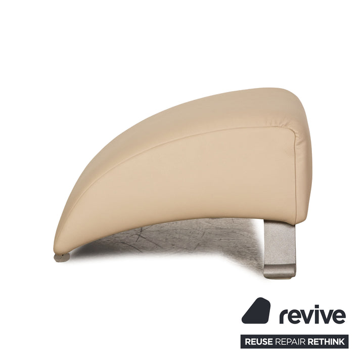 Rolf Benz 322 Leder Hocker Creme