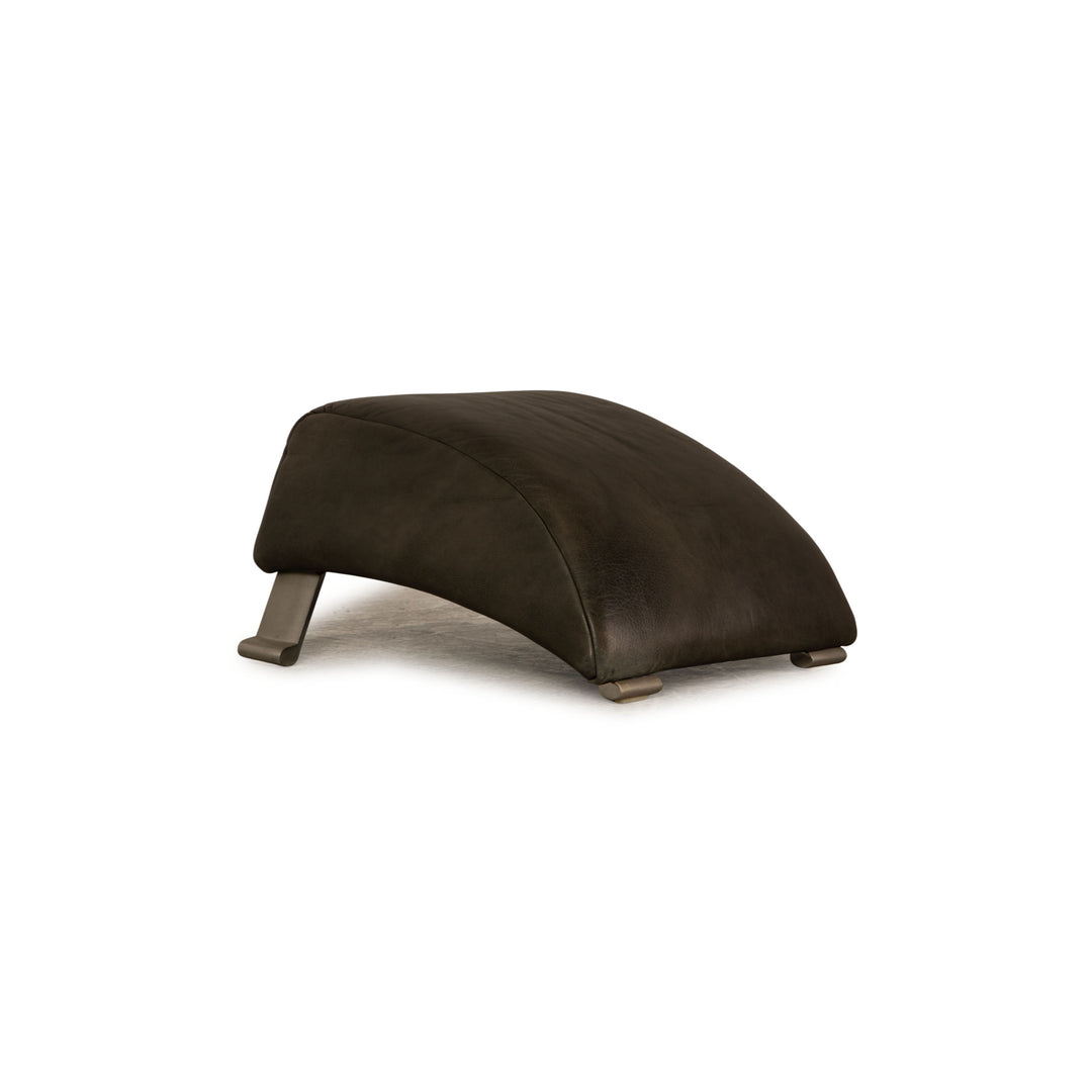 Rolf Benz 322 Leder Hocker Grau