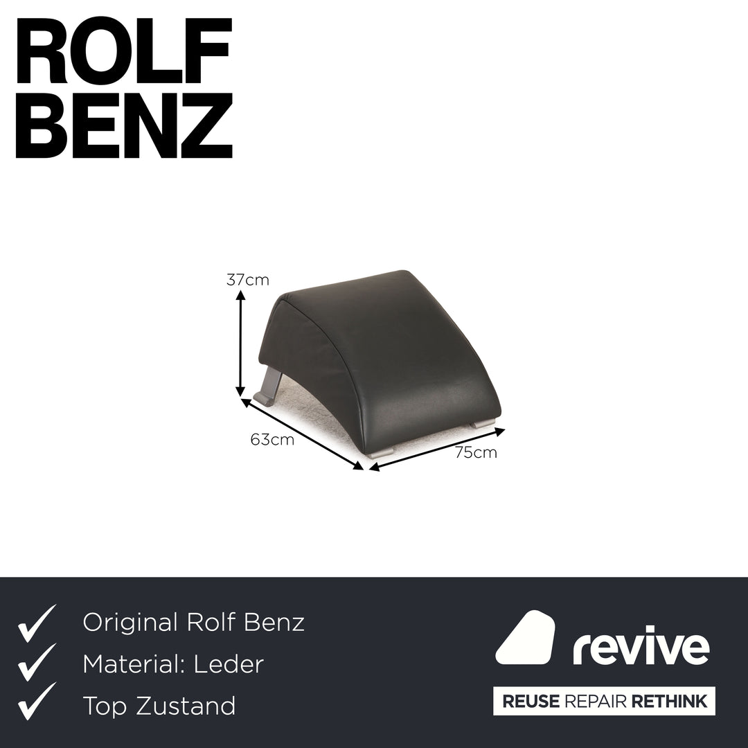 Rolf Benz 322 leather stool grey