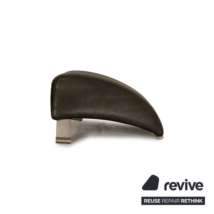 Rolf Benz 322 Leder Hocker Grau