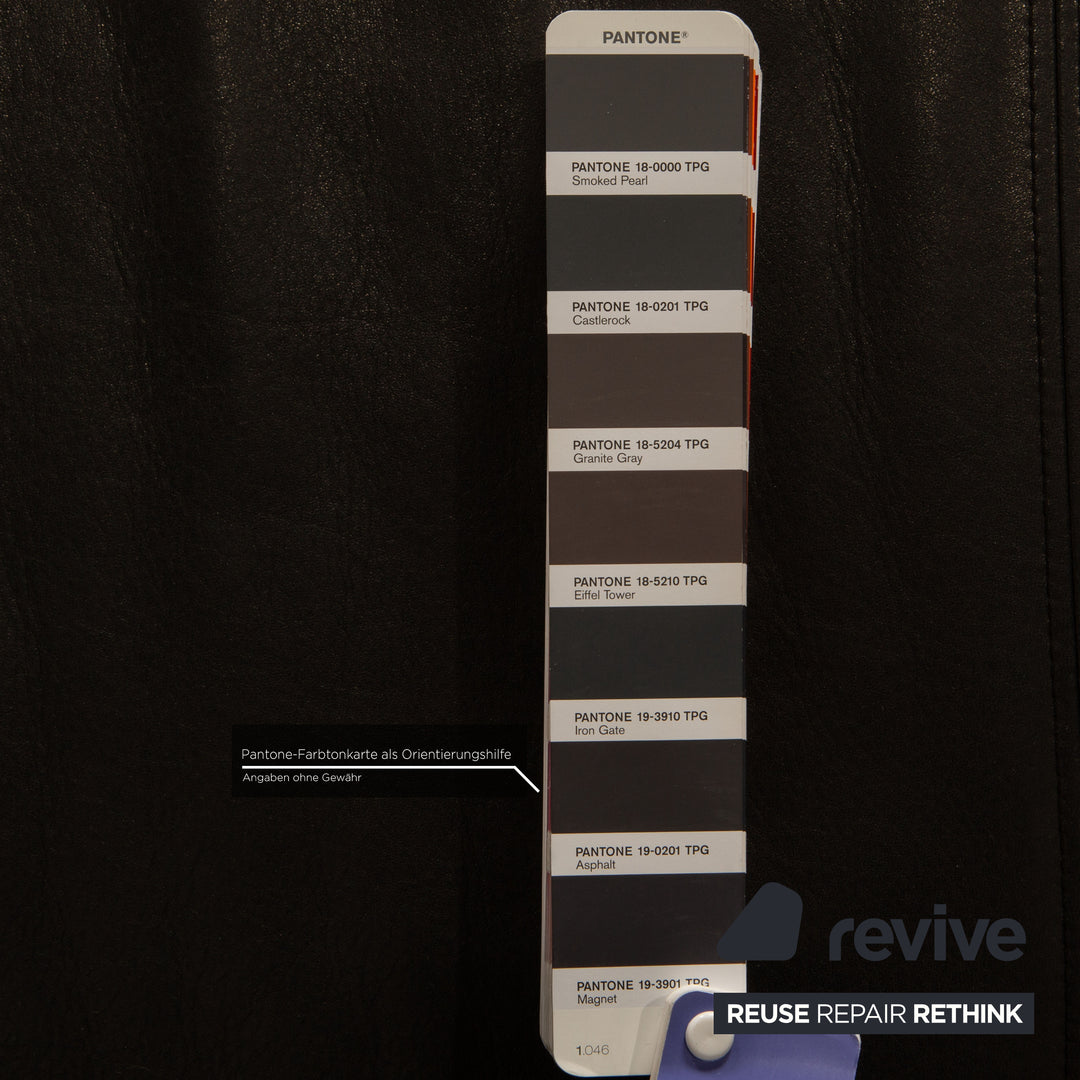 Rolf Benz 322 Leder Hocker Grau