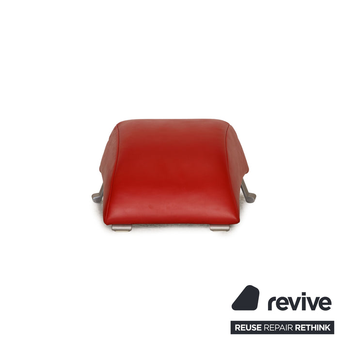 Rolf Benz 322 Leather Stool Red