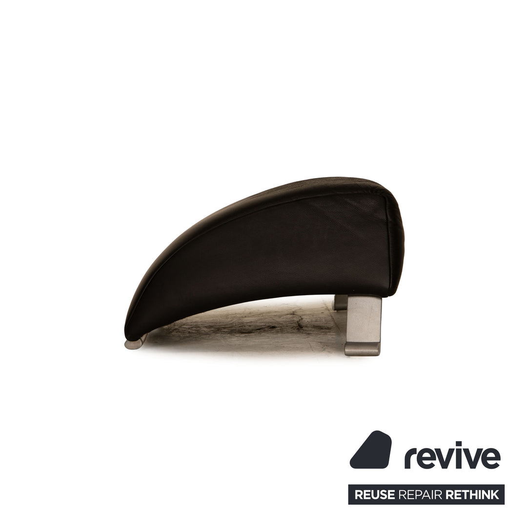 Rolf Benz 322 Leder Hocker Schwarz