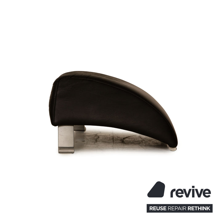 Rolf Benz 322 Leder Hocker Schwarz