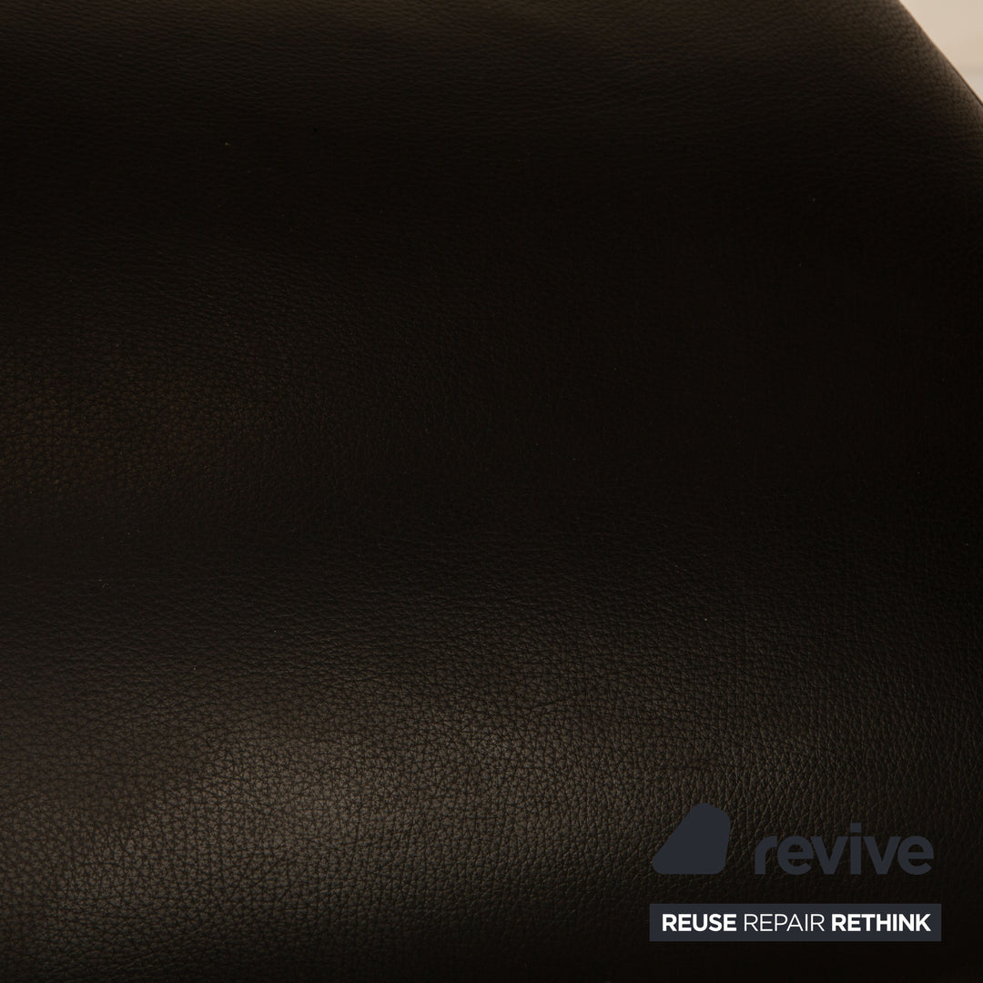 Rolf Benz 322 Leder Hocker Schwarz