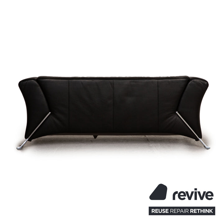 Rolf Benz 322 Leder Schwarz Zweisitzer Sofa Couch