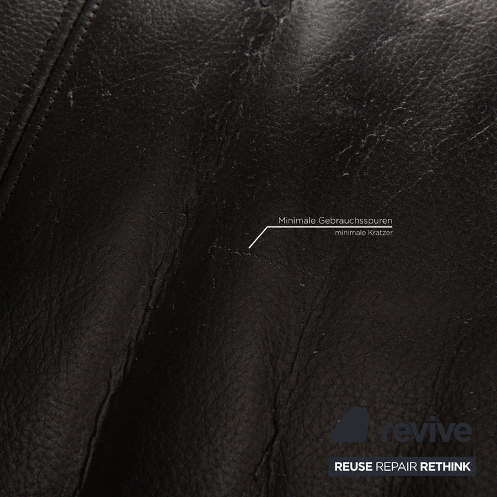 Rolf Benz 322 Leder Schwarz Zweisitzer Sofa Couch