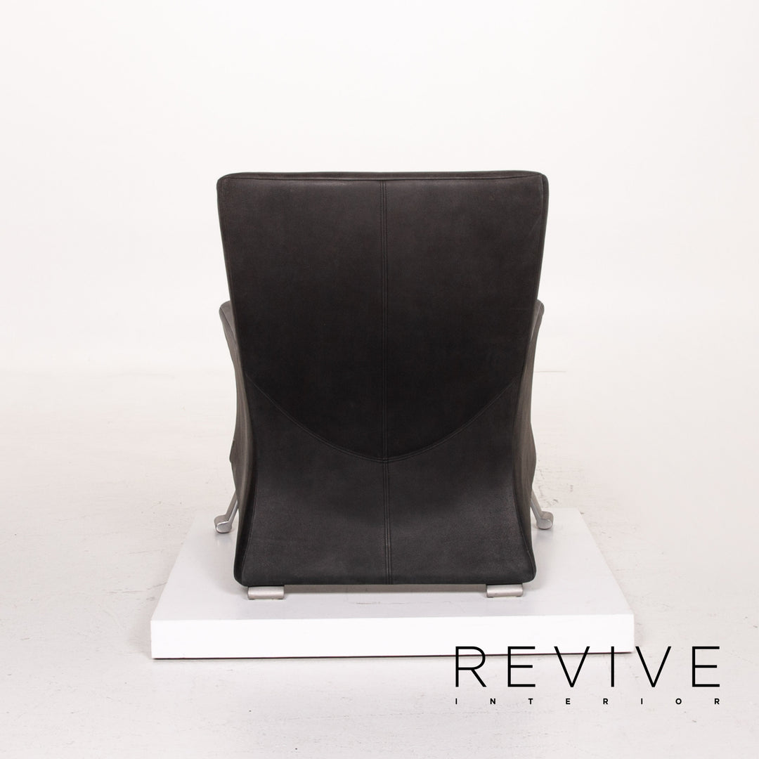 Rolf Benz 322 Leder Sessel Anthrazit Grau #14122