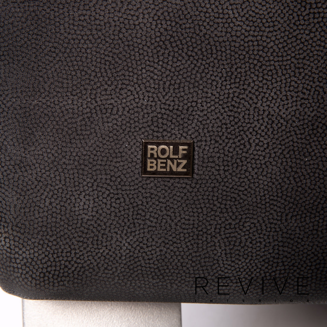 Rolf Benz 322 Leder Sessel Anthrazit Grau #14122