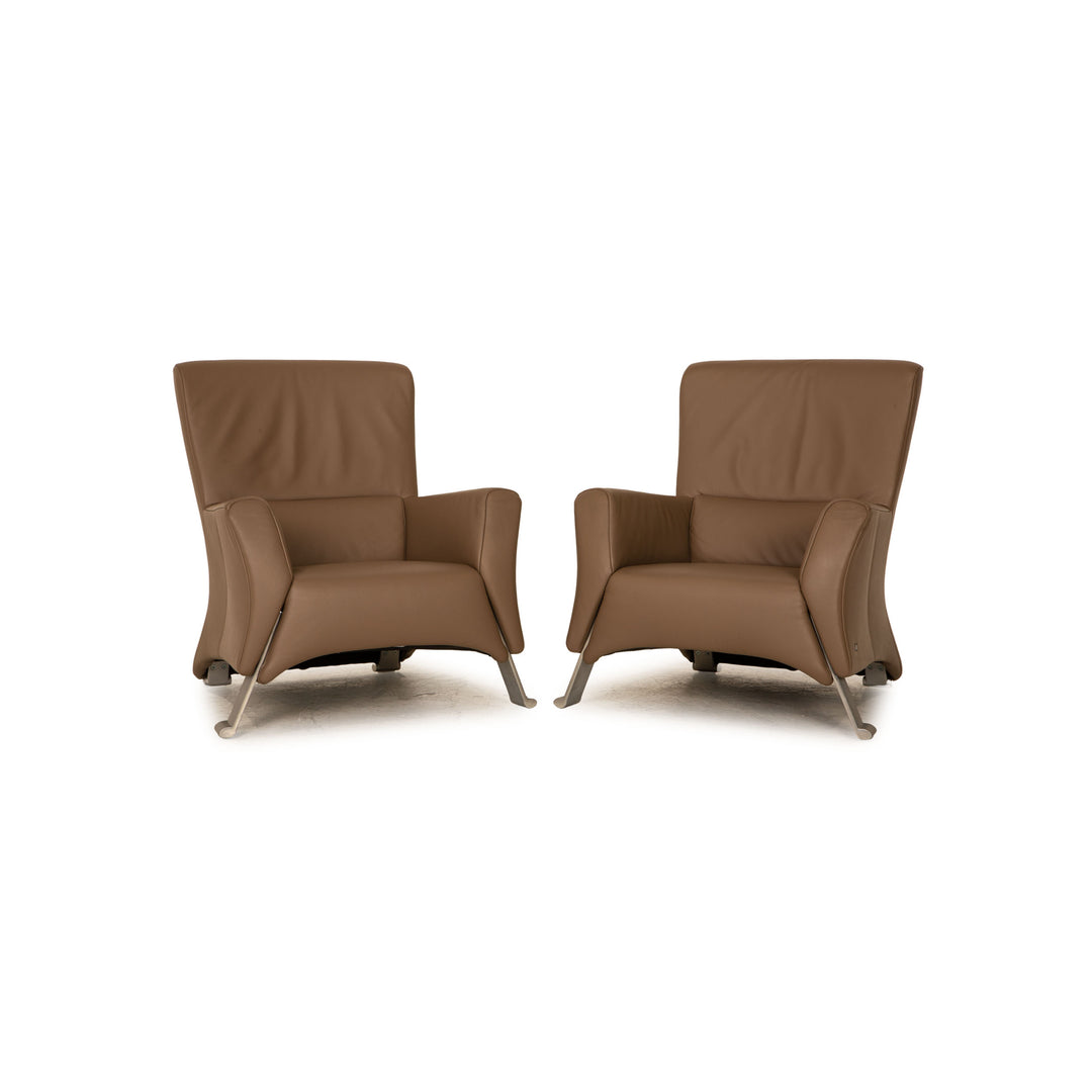 Rolf Benz 322 Leder Sessel Beige