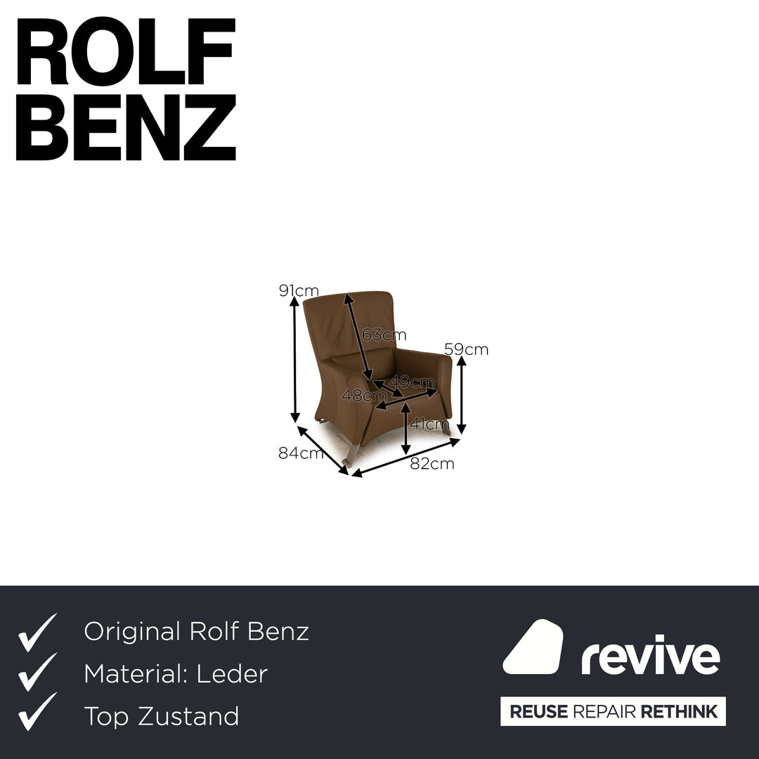 Rolf Benz 322 Leder Sessel Beige