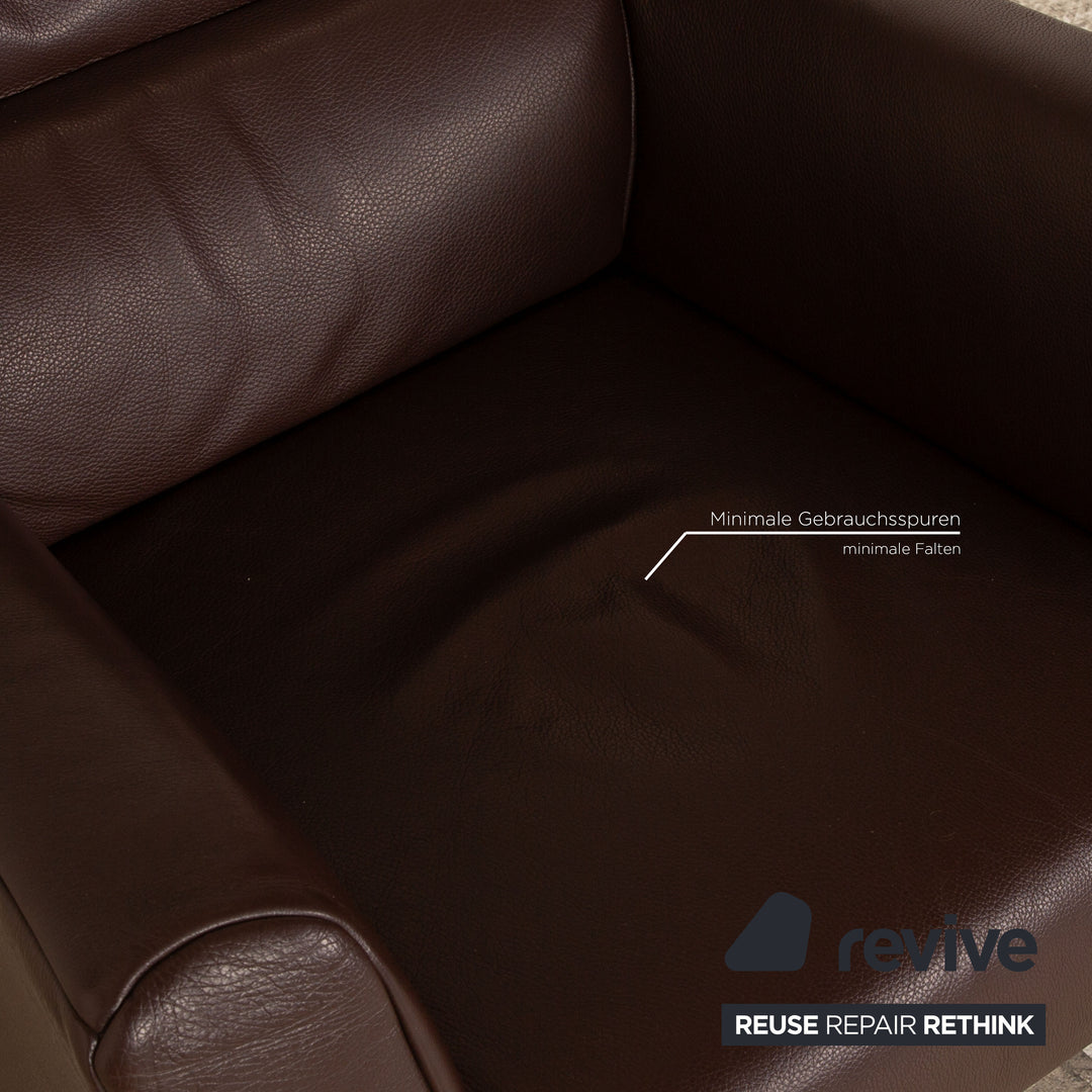 Rolf Benz 322 Leather Armchair Brown